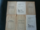 Réunion de 6 plaquettes : Présence et évocation au cinéma 1951 - Roman et cinéma 1951 - Le mythe de Tristan et Iseult 1952 - Théâtre et cinéma 1953 - ...