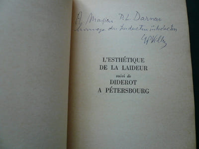 L'Esthétique de la Laideur suivi de Diderot à Saint-Pétérsbourg