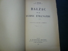Balzac et la femme étrangère. Thèse pour le doctorat d'Université.. I. Jarblum. Préface de Maurice Bouteron.