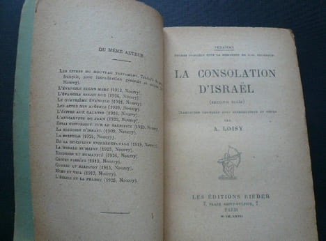 La consolation d'Israël (second Isaïe). . Alfred Loisy. Traduction nouvelle avec introduction et notes. 