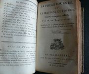 Réunion de cinq pièces de Beaumarchais, reliées à la suite, dont trois éditions originales : EUGENIE - LES DEUX AMIS ou le négociant de Lyon -  LE BARBIER DE SEVILLE ou la précaution inutile -  LA FOLLE JOURNEE OU LE MARIAGE DE FIGARO -  L'AUTRE TARTUFFE ou la mère coupable. par Pierre-Augustin Caron de Beaumarchais - Image 7
