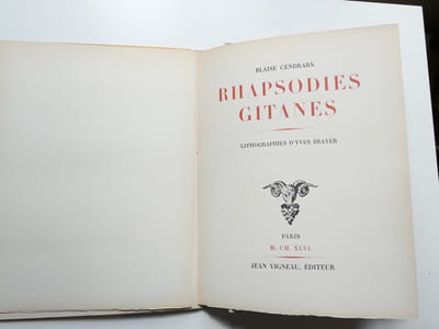 Rhapsodies Gitanes. Lithographies d'Yves Brayer.
