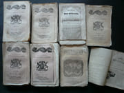 JOURNAL DES ENFANTS.  Réunion de 5 années consécutives, allant de la 2e à la moitié de la 7e année (juillet 1833 à décembre 1838). Seul manque le Premier Numéro de la 3e Année.  On ajoute la première moitié de la 13e année Juillet 1844 - Décembre 1844. par Publié sous le patronage de S.M. la Reine de Wurtemberg. Textes de J. Janin, Michel Raymond, Mme Sophie Gay, Ch. Lautour-Mézeray, James Rousseau, Ernest Fouinet, Laurent de Jussieu, Ed. Bergounioux, Mis Maria-Fitz-Clarens (pseud. Eugénie Foa), Anatole Laborie, Edmond de Fontaines, André Jauffret, Bel. Williamson, Jean May,  Ernestine Clouet, Léon Guérin, De Barante, Emile Marco de Saint-Hilaire, A. Jadin, Eléonore de Vaulabelle, Rosier, Emile Cabanon, Maurice Alhoy, M. A. Bréant, Alex. Dumas, Amédée Pichot, Amédée Pichot, etc.  - Image 1