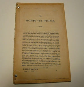 Réunion de 4 publications de l'auteur dans la Revue de Paris : La seconde vue d'Ecosse (38p.), Psychologie du rêve (27p, 33pp.), Les Fantomes dévoilés (37p., 28p.) La Clé (26p.)