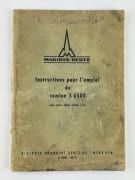 (MANUEL D'ENTRETIEN / NOTICE) Instructions pour l'emploi du camion S 6500 avec un moteur Diesel refroidi à air Deutz F 8 L 614 par Préface Klöckner-Humboldt- Deutz AG - Werk ULM. MAGIRUS DEUTZ - Image 1
