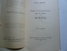 Notes et commentaires pour le poème de Mireio.  Chant premier. Emile Ripert