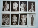 Lot de 28 cartes postales anciennes du Musée Guimet : 9x personnages et têtes Art gréco-bouddhique, 12x Art Khmer, 1x Tête de Hari Hara, 2x Civa, 1x ...