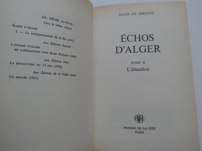 Echos d'Alger** L'abandon 1946-1962