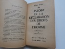 Histoire de la Déclaration des Droits de l'Homme. Du 89 politique au 89 économique.. Albert Bayet