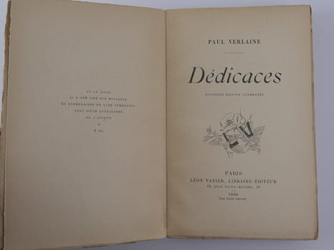 Dédicaces. Nouvelle édition augmentée.. Paul VERLAINE