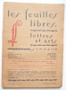 Les Feuilles Libres, n°6. Troisième année. 31 décembre 1921. Dir. Marcel Raval. Textes de André Spire, André Salmon, Ivab Goll, Marcel Sauvage, André ...