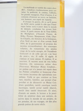 Dites-nous, monsieur Blaise Cendrars. Réponses aux enquêtes littéraires de 1919 à 1957, recueillies, annotées et préfacées par Hughes Richard. Blaise ...