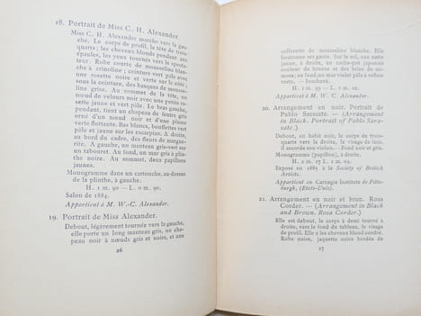 Exposition des Oeuvres de James Mcneill whistler. Palais de L'école des Beaux-Arts, Quai Malaquais, Paris, Mai 1905. James McNeill Whistler.
