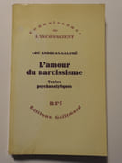 L'amour du narcissisme. Textes psychanalytiques. par Lou Andreas-Salomé. Trad. par I. Hildenbrand. Préf. de Maria Moscovici. - Image 1