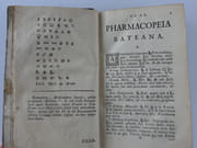 PHARMACOPOEIA BATEANA, Quâ Nongenta. Circiter Pharmaca, pleraque omnia è praxi Georgii Batei Regi Carolo II. Medici Primarii excerpta, ordine alphabetico concisè exhibentur, cum Viribus & Dosibus annexis. Quorum Nonnulla in Laboratorio Publico Pharmacopoeano Lond. fideliter parantur Venalia : Atque in usu sunt hodierno apud Medicos Londinenses. Huic accesserunt Arcana Goddardiana, item Orthotonia Medicorum Observata et Tabula Posologica Dosibus Pharmacorum accomodata. Cum Indice Morborum, Curationum, &c. Curâ J.S. Pharmacopoei Lond. Editio sexta cum Appendice ex Autographo Eximii Authoris desumpta. par BATE George  - Image 4