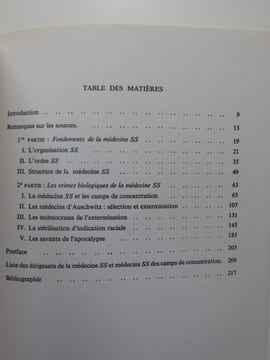 Histoire de la médecine SS ou le mythe du racisme biologique. TERNON Yves - HELMON Socrate