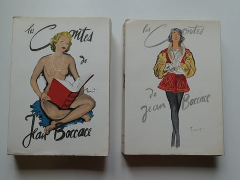 LES CONTES DE JEAN BOCCACE - Aquarelles de Pierre Laurent BRENOT. En 2 volumes.. Jean BOCCACE - Pierre Laurent BRENOT
