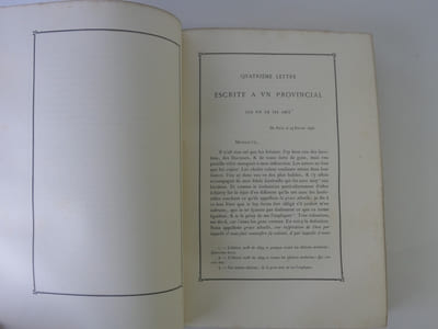 Texte primitif des Lettres Provinciales de Blaise Pascal. D'après un exemplaire in-4 (1656-1657) où se trouvent des corrections en écriture du temps. Edition contenant outre ces corrections toutes les variantes des éditions postérieures.