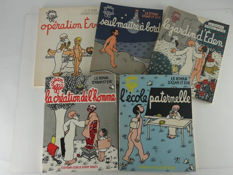 LE ROMAN D'ADAM ET EVE. Réunion des 5 albums de cette série : La création de l'homme - L'école paternelle - Le jardin d'Eden - Seul maître à bord - ...