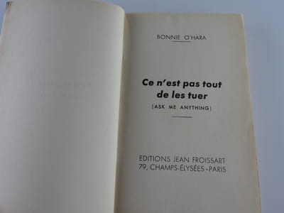 Il ne suffit pas de tuer (Ask me anything). Ce n'est pas tout de les tuer (page de titre).