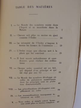 Une science de l'ordre est cachée dans le monde des nombres. Alfred SAGE
