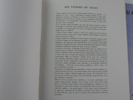 Réunion de 2 catalogues d'exposition de Louis Le Brocquy : A la recherche de W.B. Yeats. Musée d'Art de la Ville de Paris, 15 oct. - 28 nov. 1976 ...