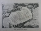 CARTE HISTORIEE - 05 DEPARTEMENT DES HAUTES-ALPES. Carte ancienne (53x36cm) sur acier de l'ATLAS NATIONAL ILLUSTRÉ de Victor LEVASSEUR. 1852. Coloris ...