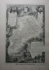 CARTE HISTORIEE - 31 DEPARTEMENT DE LA HAUTE GARONNE. Carte ancienne (53x36cm) gravée sur acier de l'ATLAS NATIONAL ILLUSTRÉ de Victor LEVASSEUR. ...