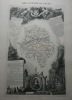 CARTE HISTORIEE - 37 DEPARTEMENT DE L'INDRE ET LOIRE. Carte ancienne (53x36cm) gravée sur acier de l'ATLAS NATIONAL ILLUSTRÉ de Victor LEVASSEUR. ...