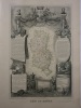 CARTE HISTORIEE - 69 DEPARTEMENT DU RHONE. Carte ancienne (53x36cm) gravée sur acier de l'ATLAS NATIONAL ILLUSTRÉ de Victor LEVASSEUR. 1852. Coloris ...