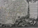 CARTE HISTORIEE - 71 DEPARTEMENT DE LA SAONE ET LOIRE. Carte ancienne (53x36cm) gravée sur acier de l'ATLAS NATIONAL ILLUSTRÉ de Victor LEVASSEUR. ...