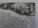 CARTE HISTORIEE - 80 DEPARTEMENT DE LA SOMME. Carte ancienne (53x36cm) gravée sur acier de l'ATLAS NATIONAL ILLUSTRÉ de Victor LEVASSEUR. 1852. ...