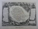 CARTE HISTORIEE - 82 DEPARTEMENT DU TARN ET GARONNE. Carte ancienne (53x36cm) gravée sur acier de l'ATLAS NATIONAL ILLUSTRÉ de Victor LEVASSEUR. 1852. ...