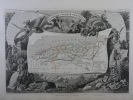 CARTE HISTORIEE - DEPARTEMENT DE L'ALGÉRIE. Carte ancienne (53x36cm) gravée sur acier de l'ATLAS NATIONAL ILLUSTRÉ de Victor LEVASSEUR. 1852. Coloris ...