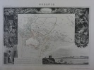 CARTE HISTORIEE - OCEANIE - Carte ancienne (53x36cm) gravée sur acier provenant de l'ATLAS NATIONAL ILLUSTRÉ de Victor LEVASSEUR. 1852. Coloris ...