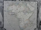CARTE HISTORIEE - AFRIQUE - Carte ancienne (53x36cm) gravée sur acier provenant de l'ATLAS NATIONAL ILLUSTRÉ de Victor LEVASSEUR. 1852. Coloris ...