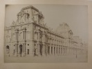 Photographie ancienne - LE PALAIS DU LOUVRE - Tirage grand format 28x40cm sur papier albuminé contrecollé sur carton. Circa 1890. Anonyme 