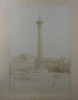 Photographie ancienne - La PLACE DE LA BASTILLE A PARIS : Tirage grand format 28x40cm sur papier albuminé contrecollé sur carton 36x46 cm.  Circa ...