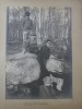 Photographie ancienne - Groupe posant sur les pierres plates de la Forêt de Carnelle (Val d'Oise)  - Tirage grand format 20x28 cm. Circa 1900. . ...