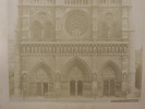 Photographie ancienne - LA CATHEDRALE NOTRE-DAME DE PARIS - Tirage grand format 28x40cm sur papier albuminé contrecollé sur carton 36x46 cm. Circa ...