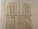 Photographie ancienne - LA CATHEDRALE NOTRE-DAME DE PARIS - Tirage grand format 28x40cm sur papier albuminé contrecollé sur carton 36x46 cm. Circa ...