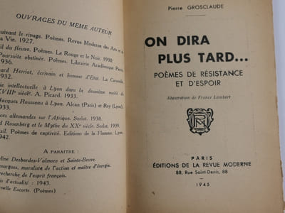 On dira plus tard... Poèmes de résistance et d'espoir