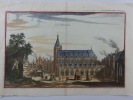 L'EGLISE SAINT SEVERIN (Paris). Gravure originale sur papier vergé  de 1661 parue dans Topographiae Galliae de Martin Zeiller. Coloris manuels. ...