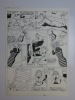 Le Jeu de l'Oie, planche originale numéro 27, à l'encre de Chine noire et collage. . GOOSSE Bruno