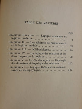 Essai sur la signification de la logique. SERRUS Charles