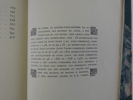 Numa Roumestan. Moeurs parisiennes. Frontispice gravé sur bois par Pierre Gusman. Ornements typographiques dessinés et gravés sur bois par Maurice de ...