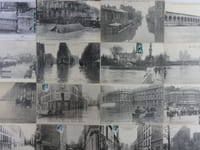 Paris inondé. 50 cartes postales anciennes de la crue de janvier 1910 à Paris et sa banlieue.