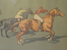 Course de chevaux / Steeple-chase. Pochoir encadré. Signé K. Wagner en bas à droite. . K. WAGNER (1870-1974)