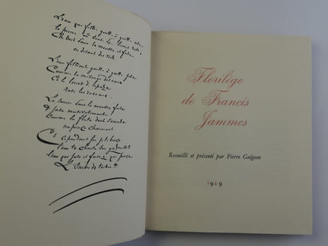 Florilège de Francis Jammes. Recueilli et présenté par Pierre Guéguen.. Francis JAMMES