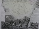 CARTE HISTORIEE -  PROVINCE DE CONSTANTINE. Provenant de l' Atlas Migeon :  La France et ses colonies. Carte dressée d'après les cartes du dépot de la ...